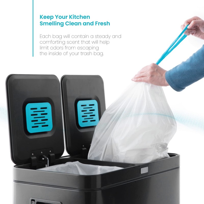 Home Zone Living 8 Gallon Kitchen Trash Bags with Drawstring