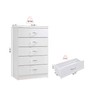 HODEDAH 5 Drawer Wood Dresser for Bedroom, Chest of Drawers