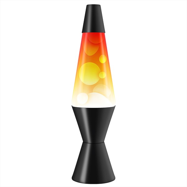 Tricolor White and Clear Lava® Lamp | 14.5" Inches Tall | Aluminum Base and Cap with 25W Bulb Included | Classic/Vintage Liquid Motion Lamps | Multi-Colored Dynamic Blob Effects