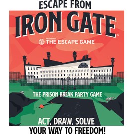 The Escape Game: Escape from Iron Gate - The Puzzle Completing, Drawing, Acting and Trading Prison Break Party Game by Pressman, Multi Color