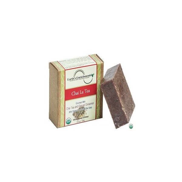 Bar Soap (USDA Organic) Cinnamon Chai Tea | Moisturizing Coconut Oil | Healing Aloe Vera