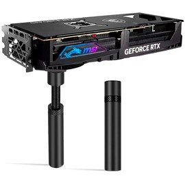 QUOHE Graphics Card Holder, GPU Holder, Graphics Card Support, GPU Holder, Graphics Cards, GPU Stand Support Bracket, Aluminium Alloy Graphics Card Holder, Magnetic, Black (Height Adjustable 72-120