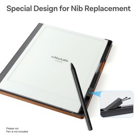 CoBak Case for Remarkable 2 Tablet - Lightweight and Hard Back Shell Protective Book Folio Cover with Built-in Pen Holder - Only for 10.3" 2020 Released, Earth Tone