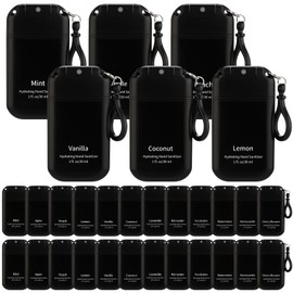 Loopeer 24 Pack Mist Hand Sanitizer Spray with Keychain Men Gifts Bulk Mini Hand Sanitizer 1oz Travel Size Scent Variety Pack for Backpack Employee Appreciation Gift for Team Coworker