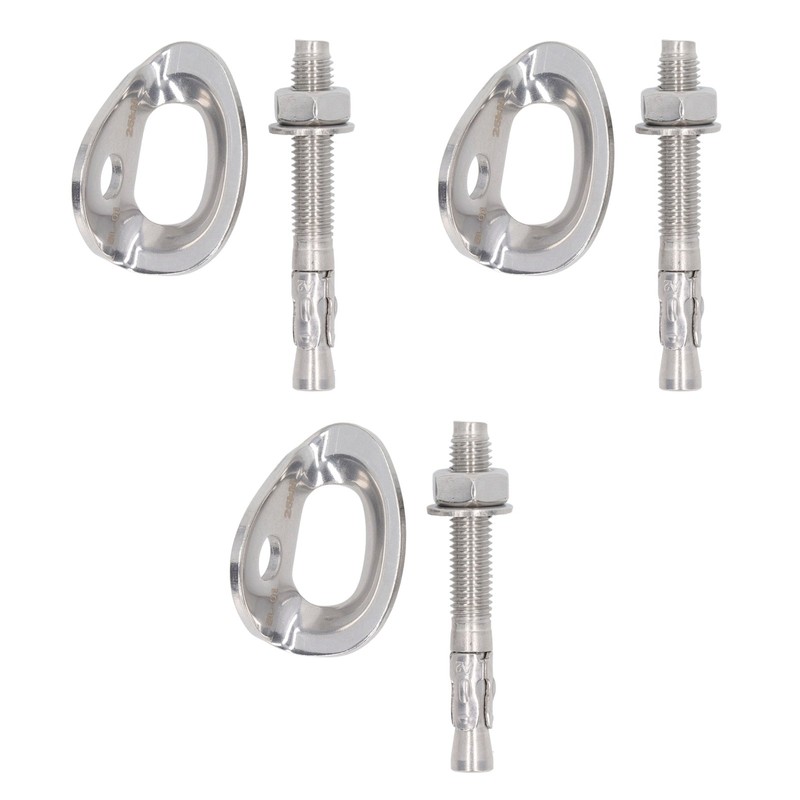 3Pair Rock Climbing Bolt Hanger Stainless Steel Climbing Anchor for
