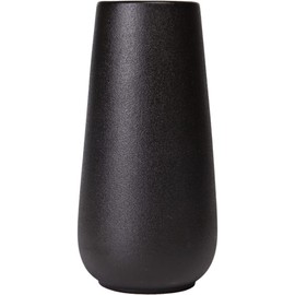 DECORPIA Jarrón de cerámica negro de alta calidad | Florero para decoración del hogar | Floreros para flores para decoración de granja, decoración de computadora, decoración moderna, decoración estética de habitación, jarrón para decoración bohemia, jarr