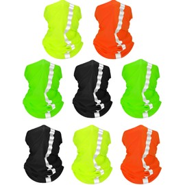 SATINIOR 8 Pieces Reflective Neck Gaiter for Men Cycling Balaclava Face Mask Cover Bandana Capuchas Para el sol Para Hombre
