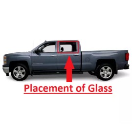 Aftermarket Products Fit 2014-2018 GMC Sierra C&K1500 4Door Crew Cab Rear Driver Left Side Door Glass