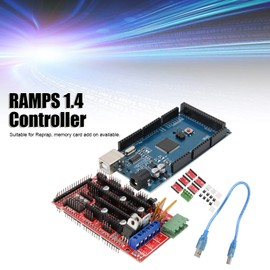 3D Printer CNC Controller - Stepper Motor Driver, Stepper Driver, DIY 3D Printing Enhancement Kit for Mega 2560 R3, Modular, Safe, and Easy Growth for RepRap Projects