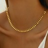 18K Gold Plated Necklaces for Women Dainty Circle Coin Star