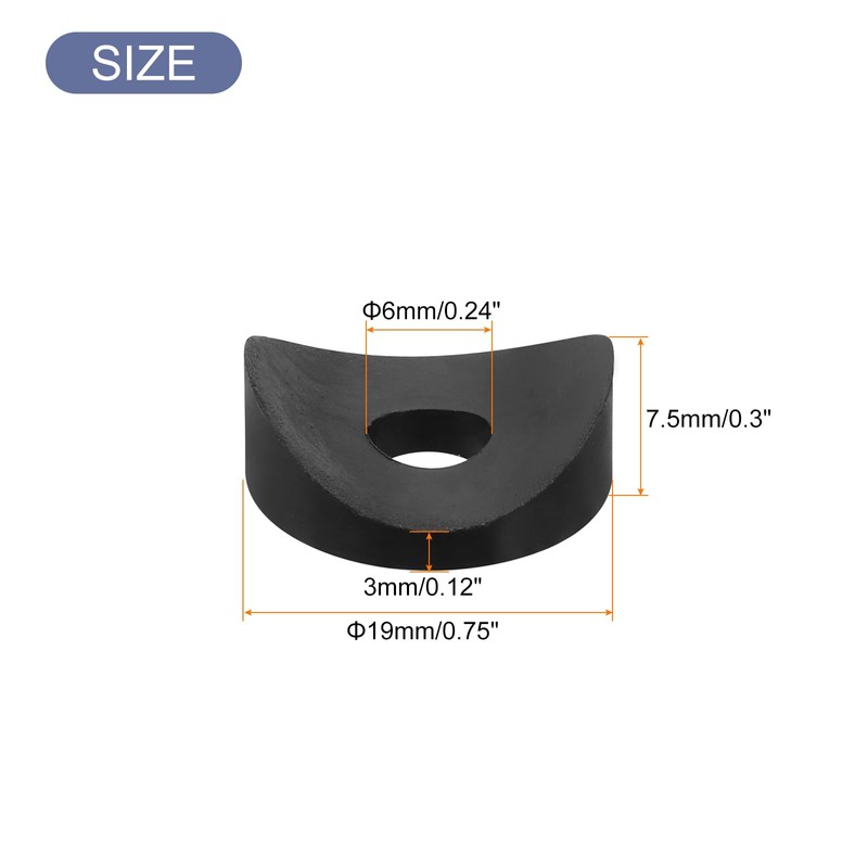 QUARKZMAN Pack of 50 Plastic Round Washers 6mm x 19mm