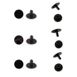 6 Sets Replacement Rivets Button Strap Compatible for Clog Shoe Strap 16mm Size Rivets Repair (Black)