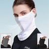 Ice Silk Adjustable Earloop Cooling UV Protection Sports Mask for Golf, Cycling & Face Sun Protection ICE Mask - Black 3ea