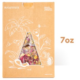 BUCATSTATE 7oz/200g Hamster Bedding Flowers & Herbs Habitat Decor for Gerbils Mice Lemmings Degus or Other Small-Sized Pets