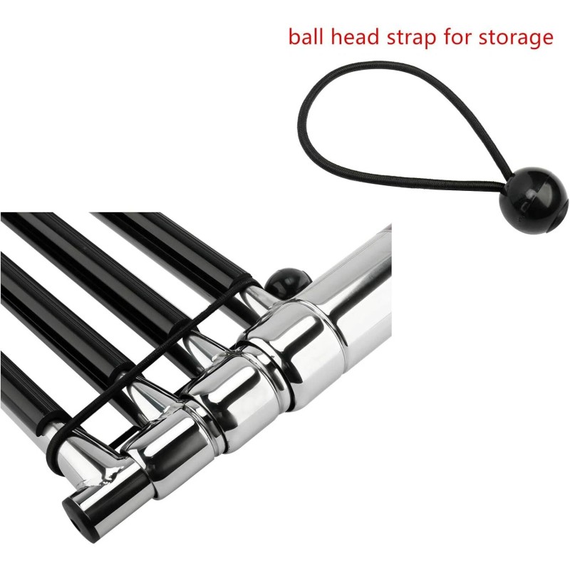 Amarine Made 4 Steps Pontoon Boat Ladder Stainless Steel Telescoping