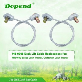 Dopend 746-0968 Deck Lift Cable for MTD, Troy Bilt, Craftsman, Huskee, Yard Machines, Cub Cadet LTX1046 Mower Deck Lift Cables, Replaces 946-0968, Stens 290-657 (2 Packs)