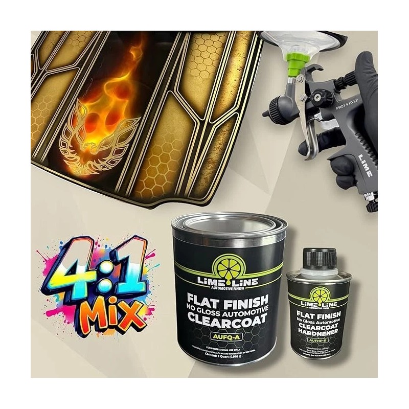 LiME LiNE Automotive Flat/Satin Clear Coat 2k Top Coat +