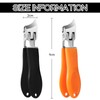 NICECONE Wide Jaw Opening Anti-Splash Slanted Nail Clipper for Thick