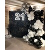 ADOINBY Black and Silver Balloons, 100Pcs 12inch Black White Metallic