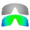 Alphax 2 Pcs Titanium & Green Polarized Replacement Lenses for