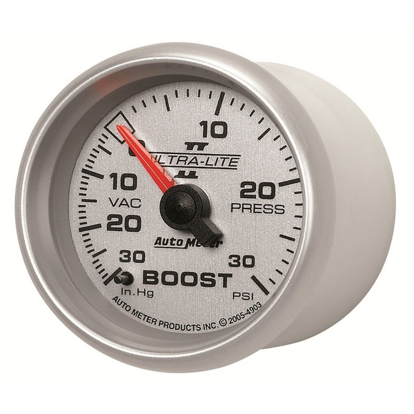 Auto Meter 4903 Ultra-Lite II 2-1/16" 30 in. Hg/30 PSI Mechanical Vacuum/Boost Gauge