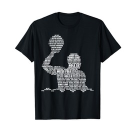 Waterpolo Player Word Cloud Water Polo Players Coach T-Shirt