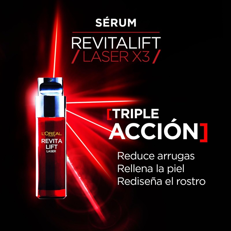 L'Oréal Paris Revitalift Laser: Sérum facial 30ml rellana las arrugas,