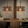 Rustic Farmhouse Large Plug in Pendant Light Fixture with Adjustable