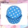 HARFINGTON 100 Count Cupcake Liners Blue Dot Cupcake Cups Standard