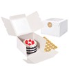 Huoshange Cookie Boxes with Window 6x6x4 Inch 50 Pack Premium