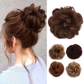 Tess hairpiece bun, hair scrunchy with hair wavy, thick bun, updo hairstyles, cheap hair extensions for women, 40 g. 30 g