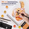 Nicpro 24PCS Watercolor Brushes Set Professional, Synthetic Squirrel Hair Watercolor