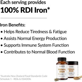 Ancestral Nutrition Primal Iron 90caps 100% Beef Spleen