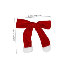 Baluue 2pcs Hair Clip for Women Christmas Bowknot Hair Accessories with Fuzzy Edges Xmas Ornament for Thin Adds Festive Elegance