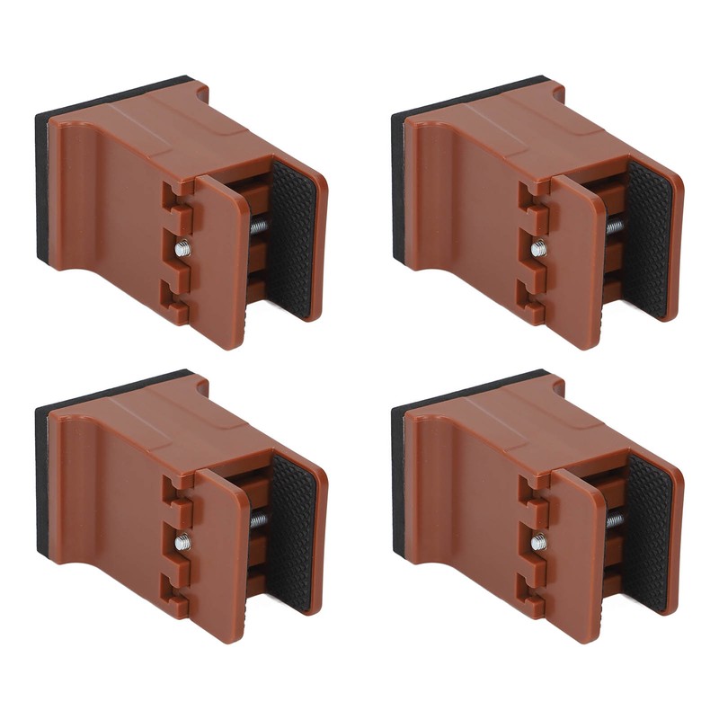 4pcs Adjustable Furniture Risers with Screw Clamp Rubber Bed Couch