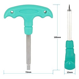 CAMVATE Straight Screwdriver Assembly Tool Silver Stainless Steel Made with Plastic T-handle - 2825