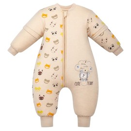 Mosebears Baby Sleep Sack with Legs,Cotton Baby Sleep Sack for Toddler Thicken 2.5 TOG(18-36 Months)