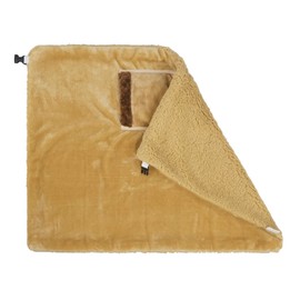 Small Flannel Blanket with USB Hand Pocket Washable Electric Heated Blanket Throw Soft Winter Warm Shawl Wrap, Knee & Leg Protection Plush Blanket for Sofa Chair Car Office Lunch Break,60×80cm