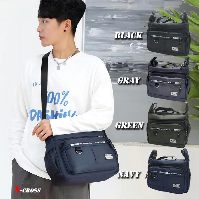 [X-cross] Cross Messenger Bag One Shoulder Crossbody Shoulder Bag Lightweight