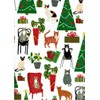 roger la borde Fireside Christmas Cats Reversible Flat Gift Wrapping