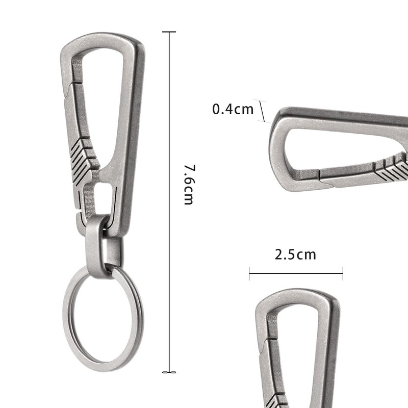 Carabiner Hook Keyring Titanium Carabiner TC4 Lightweight and Durable Multi-Purpose