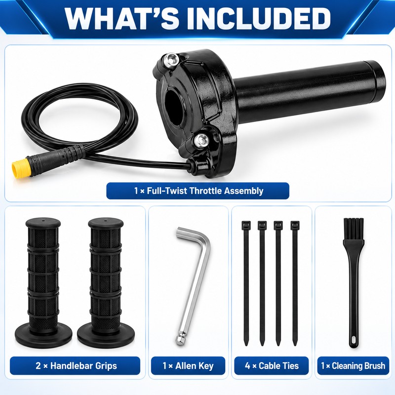 Full Twist Throttle for TST Electric Bikes – 3-Pin Waterproof