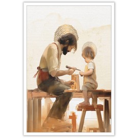 Religious Wall Decor Canvas Art - Vintage Catholic Saints Painting With Biblical Figures - Waterproof Home & Church Altar Decoration 12x16in Unframed