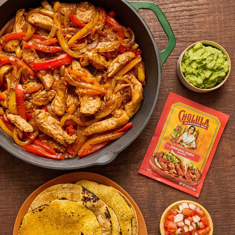 Cholula Seasoning Mix, Original Fajita, Medium Heat, For Chicken, Steak,