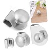 LALAFINA 2pcs Glass Door Handles Durable Pull Clamp for Showcase