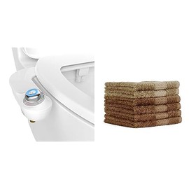 Bidet Bundle Includes (1) Bio Bidet by Bemis SlimGlow Simple Bidet Toilet Attachment and (12) Reusable Bidet Towelettes