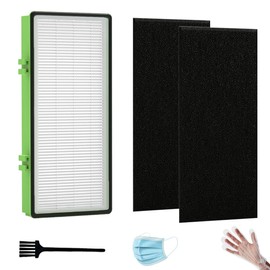 HAPF300AH True HEPA Filter Replacement Compatible with Holmes AER1 HAPF300AH-U4R, HAP242-NUC, Bionaire Air Purifier, Includes 1 HEPA Filters + 2 Carbon Pre-Filters