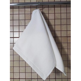 4 Pack%100 Cotton Velour Fingertip Towels - Extra Absorbent and Soft Face Towel, Ideal for Bathroom and Kitchen Use. Deluxe Premium Terry-Velour Hand Towels. Kitchen Dish Towels. (White, 4)