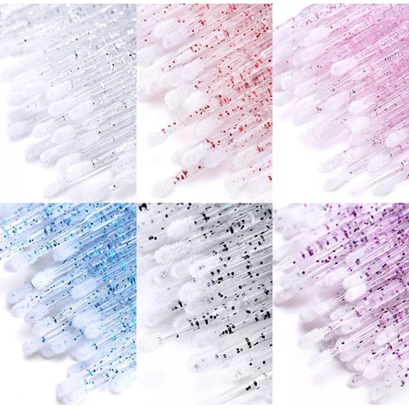 noved 600 Microbrush Glitter Extensiones De Pestañas 2.5mm 2mm 1.5