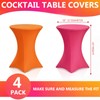 2 Pack Cocktail Table Covers Party Decorations, Pink and Orange